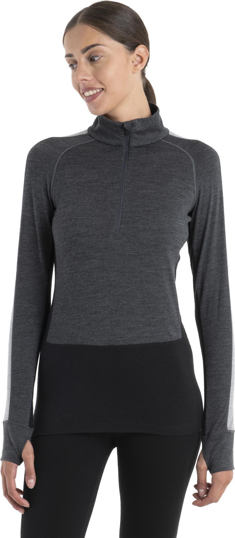 Merino 200 ZoneKnit LS Half Zip - Womens - Jet Heather / Black / Metro Heather / CB 3