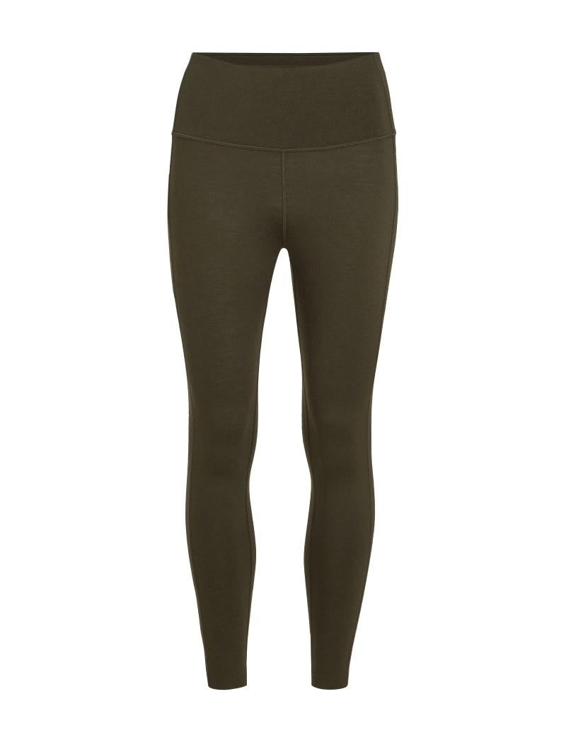 Merino 260 Fastray High Rise Tights, 25" Inseam - Womens - dark loden 1