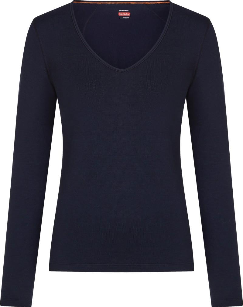 Merino 260 Oasis LS V-Neck - Womens - midnight navy 1