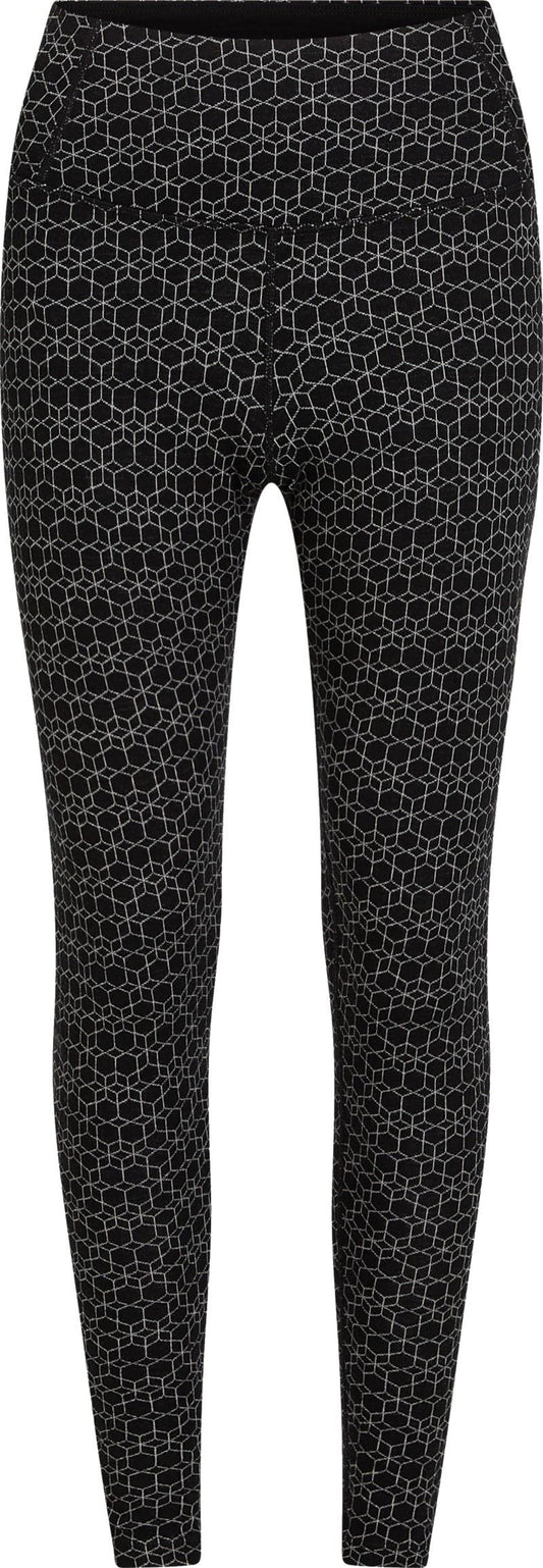 Merino 260 Oasis Vertex High Rise Leggings - Alpine Geo - Womens - black / snow / jaquard 1