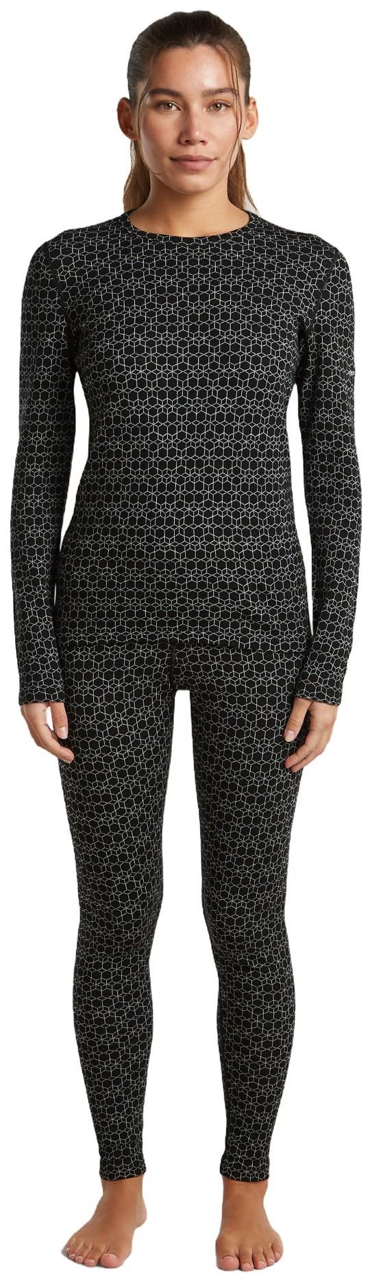 Merino 260 Oasis Vertex High Rise Leggings - Alpine Geo - Womens - black / snow / jaquard 1