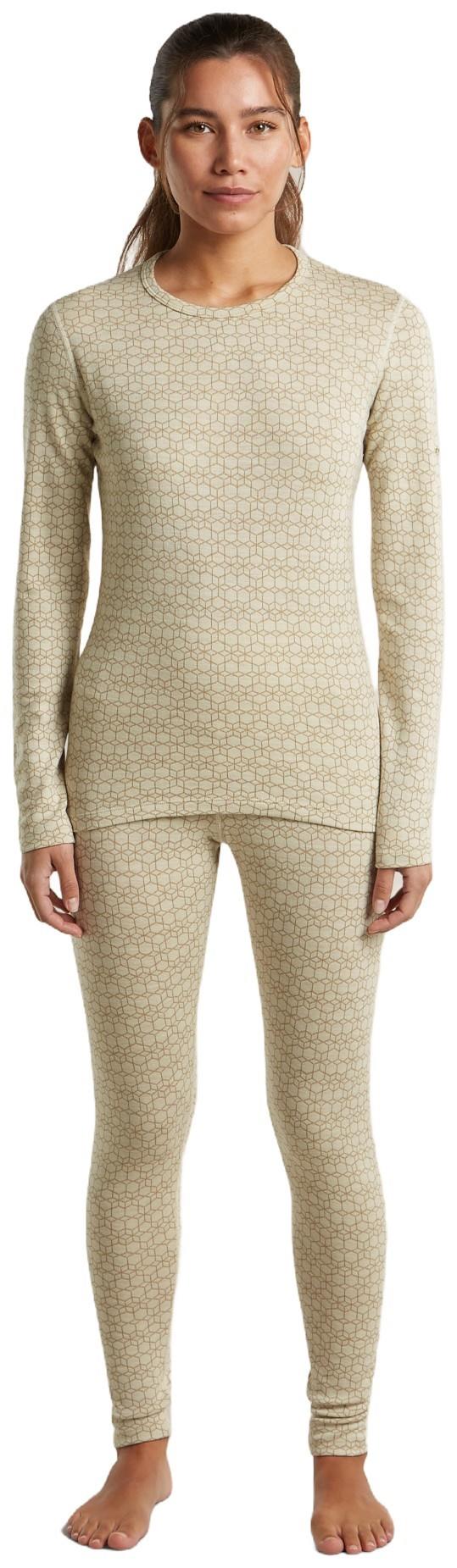 Merino 260 Oasis Vertex High Rise Leggings - Alpine Geo - Womens - undyed / cumin / jaquard 1