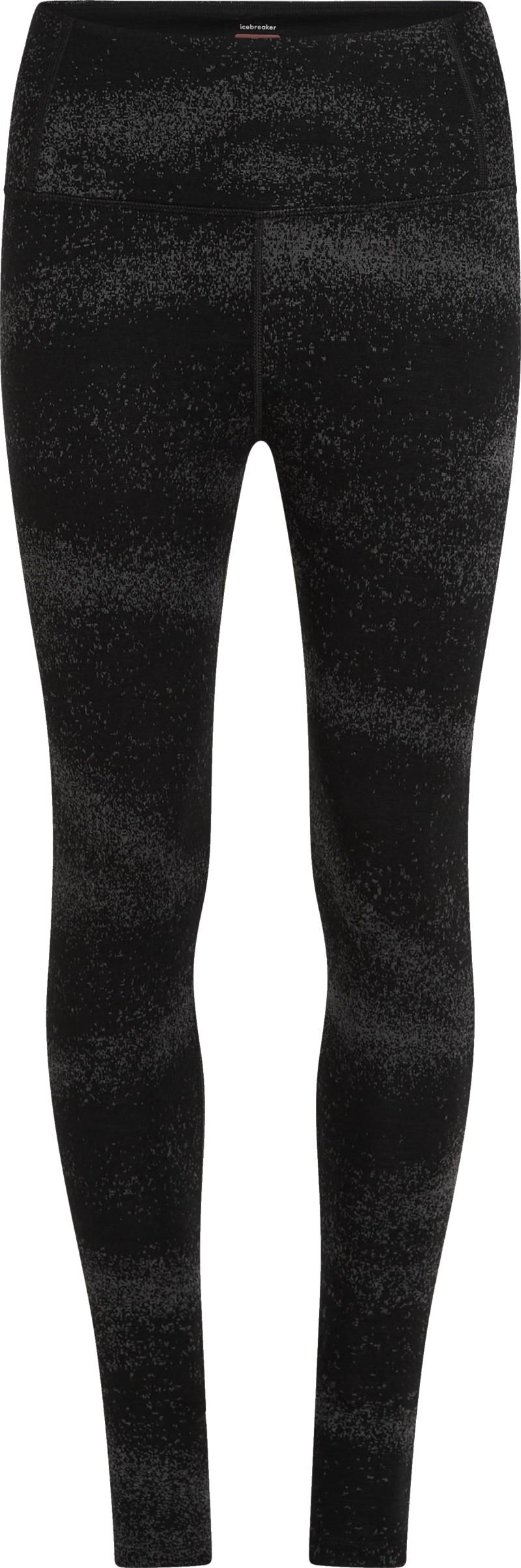 Merino 260 Oasis Vertex High Rise Leggings - Chillwave - Womens - black / obsidian / jaquard 1