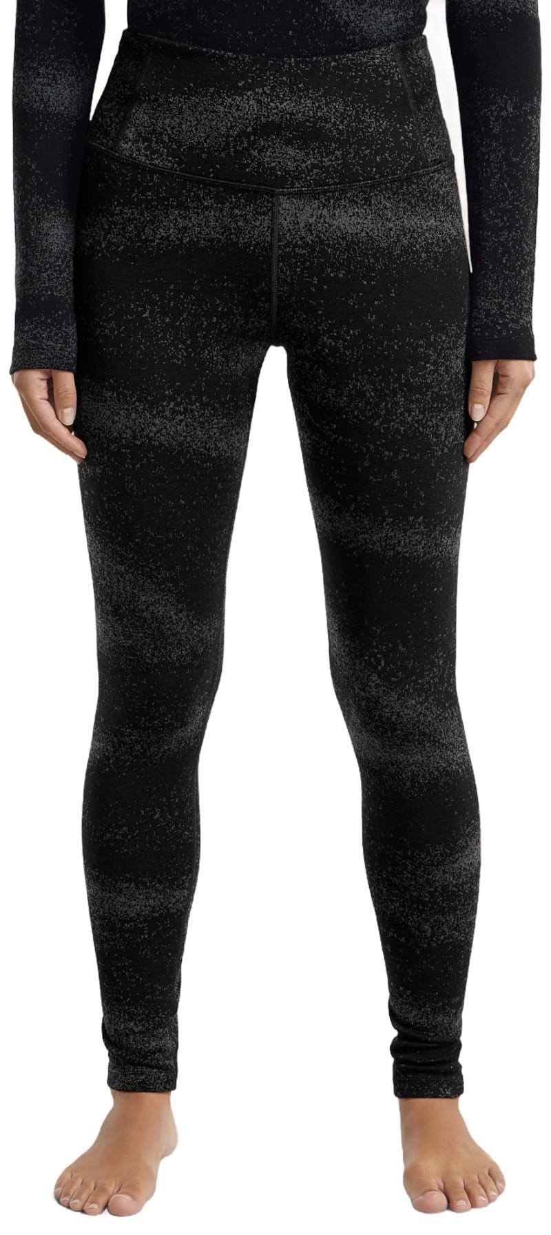 Merino 260 Oasis Vertex High Rise Leggings - Chillwave - Womens - black / obsidian / jaquard 1