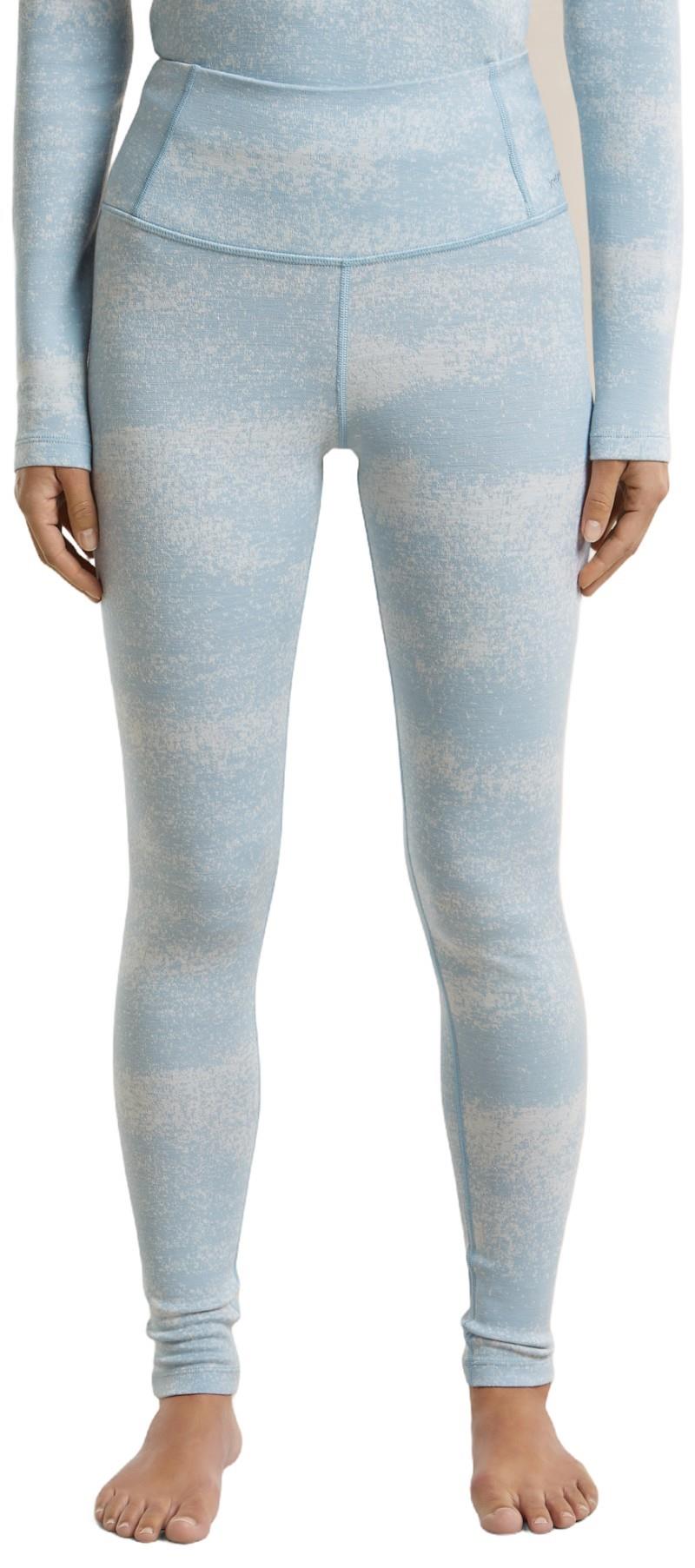 Merino 260 Oasis Vertex High Rise Leggings - Chillwave - Womens - snow / zinc blue / jaquard 1