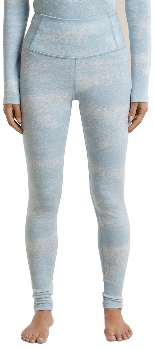 Merino 260 Oasis Vertex High Rise Leggings - Chillwave - Womens - snow / zinc blue / jaquard 1