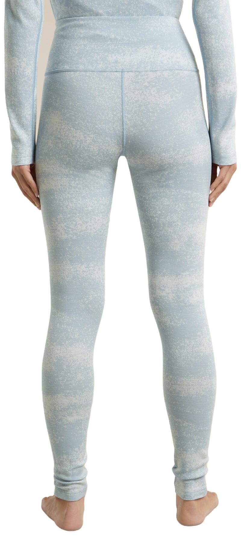 Merino 260 Oasis Vertex High Rise Leggings - Chillwave - Womens - snow / zinc blue / jaquard 1