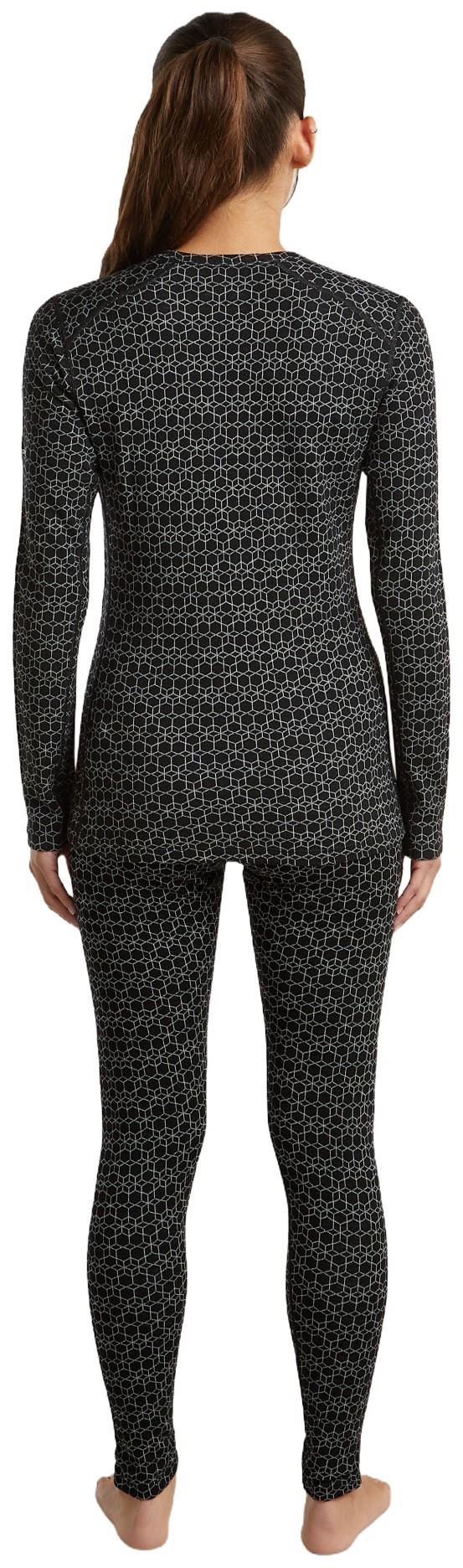 Merino 260 Oasis Vertex LS Crewe - Alpine Geo - Womens - black / snow / jaquard 1