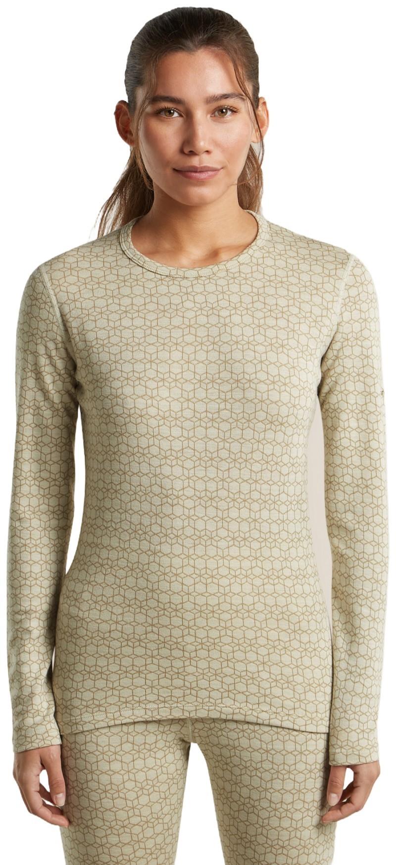 Merino 260 Oasis Vertex LS Crewe - Alpine Geo - Womens - undyed / cumin / jaquard 1