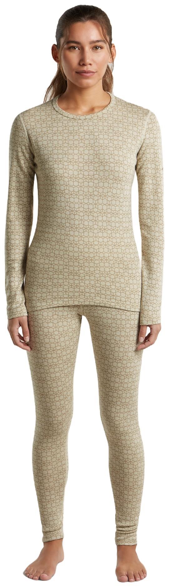 Merino 260 Oasis Vertex LS Crewe - Alpine Geo - Womens - undyed / cumin / jaquard 1