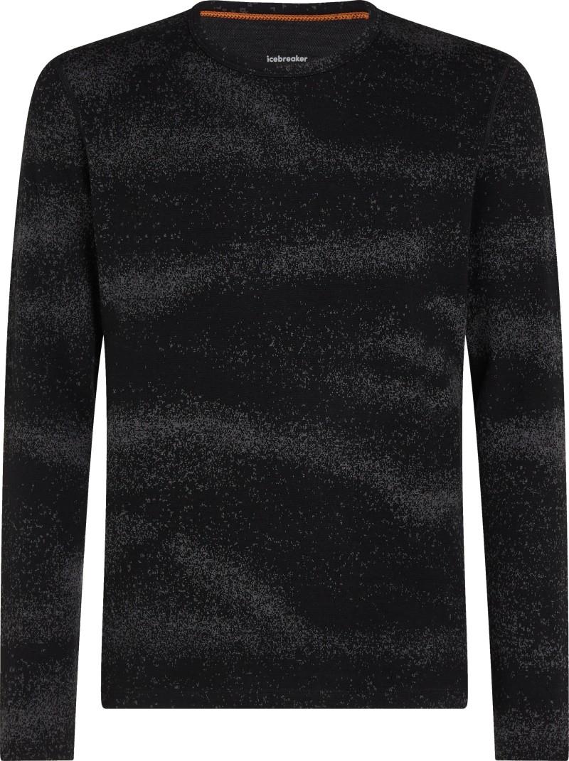 Merino 260 Oasis Vertex LS Crewe - Chillwave - Mens - black / obsidian / jaquard 1