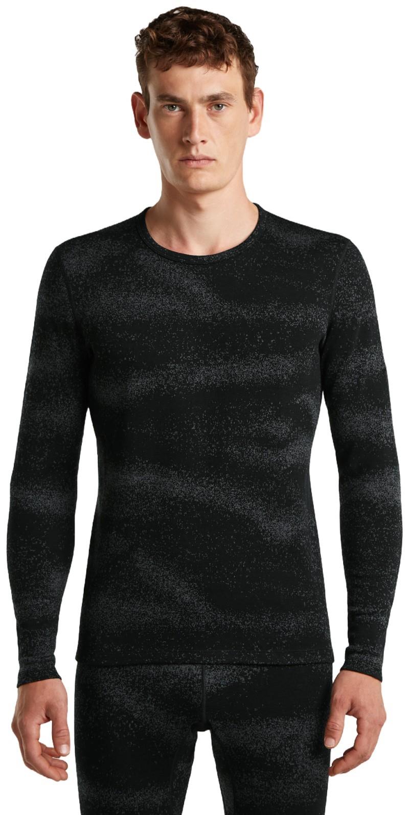 Merino 260 Oasis Vertex LS Crewe - Chillwave - Mens - black / obsidian / jaquard 1