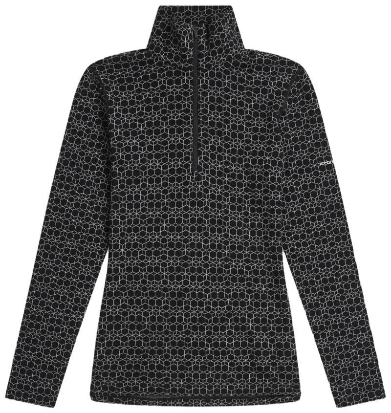 Merino 260 Oasis Vertex LS Half Zip - Alpine Geo - Womens - black / snow / jaquard 1