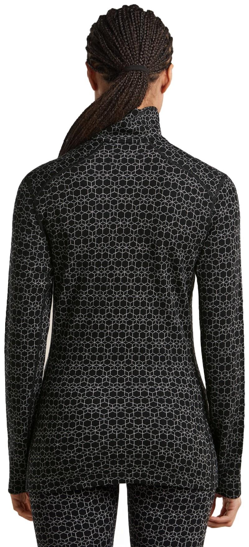 Merino 260 Oasis Vertex LS Half Zip - Alpine Geo - Womens - black / snow / jaquard 1