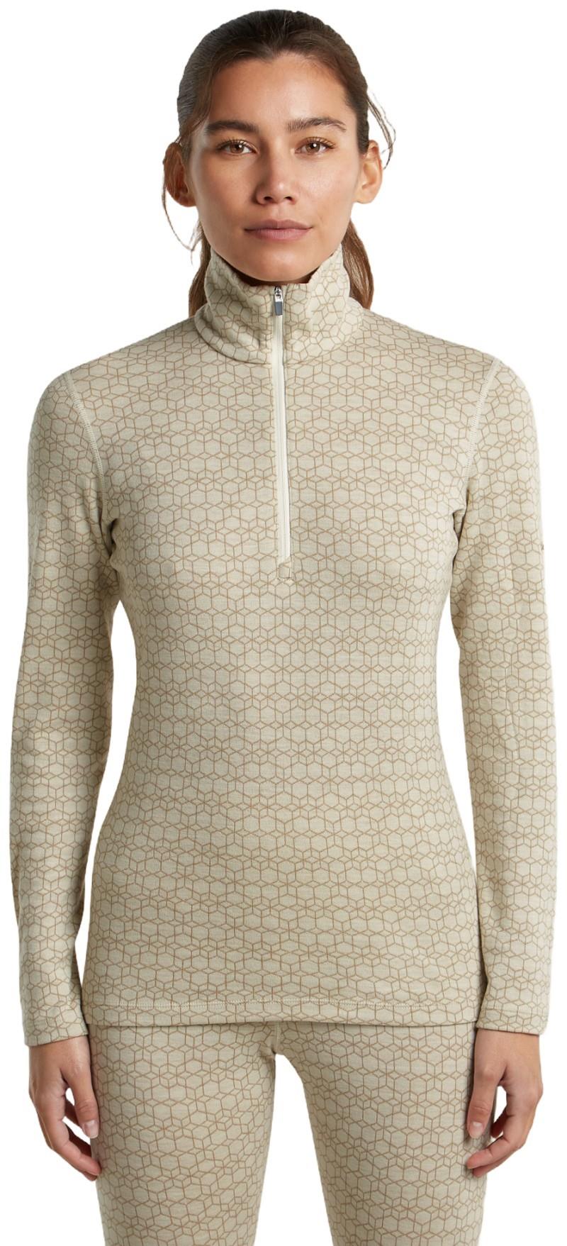 Merino 260 Oasis Vertex LS Half Zip - Alpine Geo - Womens - undyed / cumin / jaquard 1