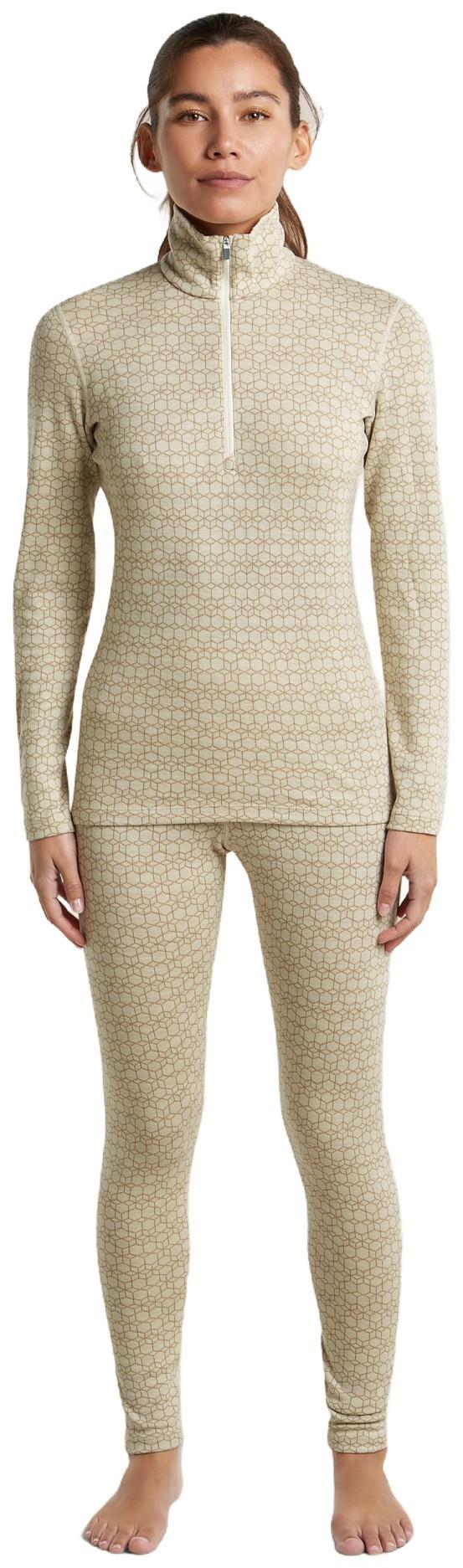 Merino 260 Oasis Vertex LS Half Zip - Alpine Geo - Womens - undyed / cumin / jaquard 1