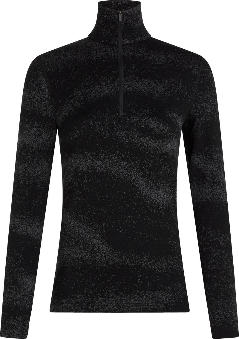 Merino 260 Oasis Vertex LS Half Zip - Chillwave - Womens - black / obsidian / jaquard 1