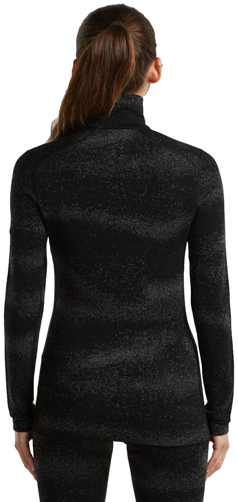 Merino 260 Oasis Vertex LS Half Zip - Chillwave - Womens - black / obsidian / jaquard 1