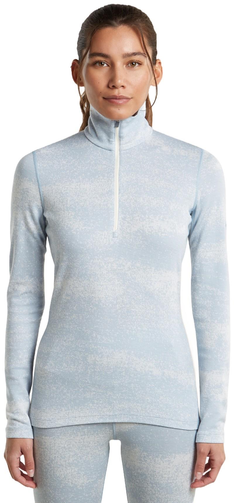 Merino 260 Oasis Vertex LS Half Zip - Chillwave - Womens - snow / zinc blue / jaquard 1