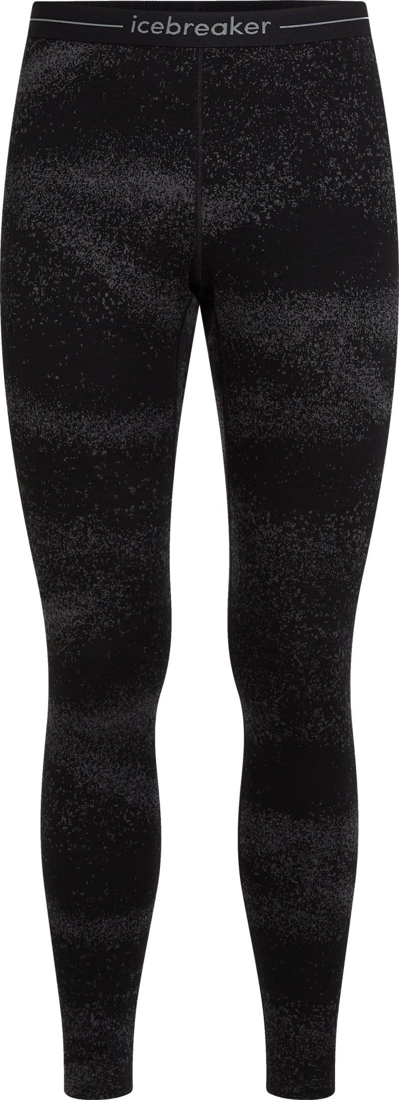 Merino 260 Oasis Vertex Leggings - Chillwave - Mens - black / obsidian / jaquard 1