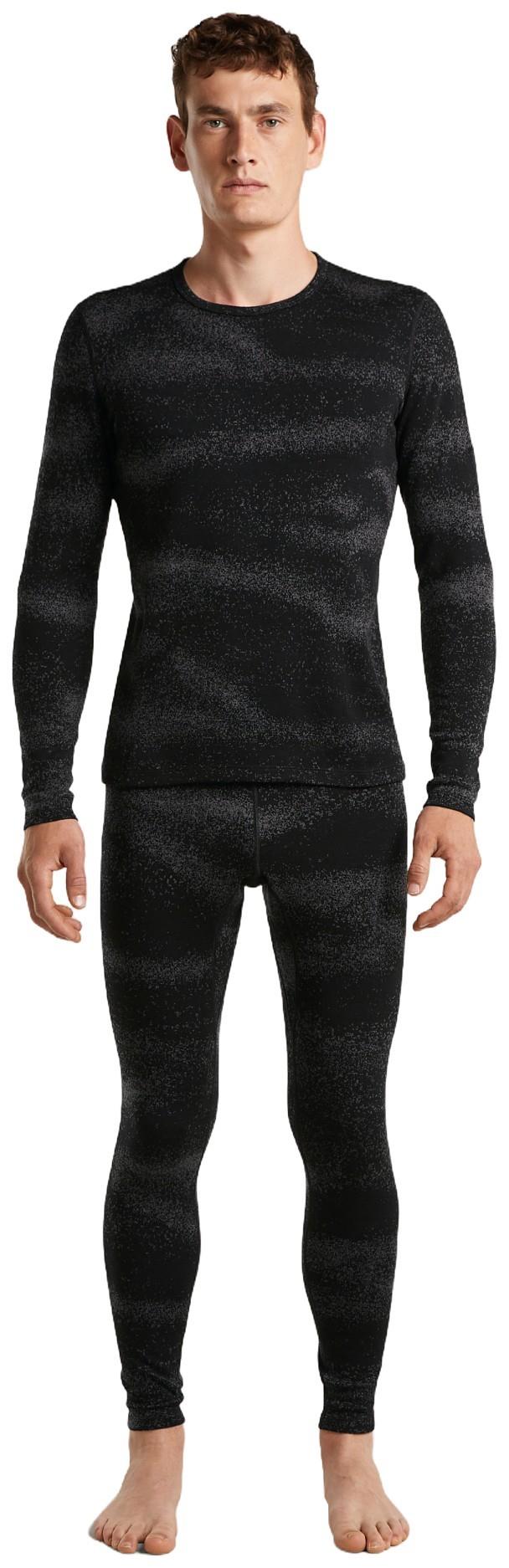 Merino 260 Oasis Vertex Leggings - Chillwave - Mens - black / obsidian / jaquard 1