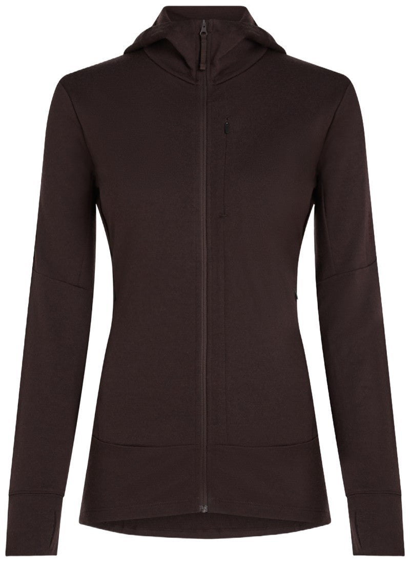 Merino 260 Quantum LS Zip Hoodie - Womens - bittersweet 1