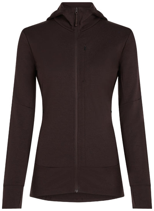 Merino 260 Quantum LS Zip Hoodie - Womens - bittersweet 1