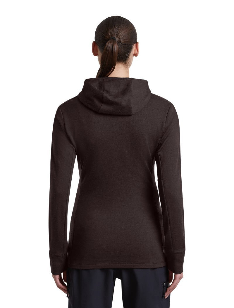 Merino 260 Quantum LS Zip Hoodie - Womens - bittersweet 1