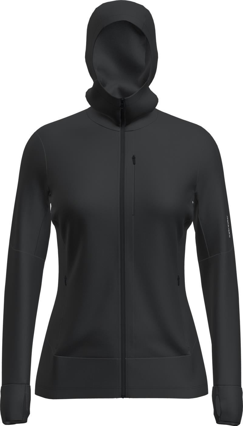 Merino 260 Quantum LS Zip Hoodie - Womens - black 1