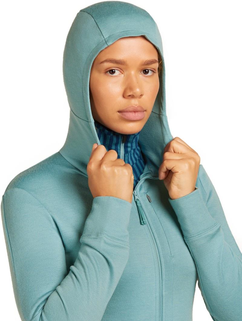 Merino 260 Quantum LS Zip Hoodie - Womens - hydro 1