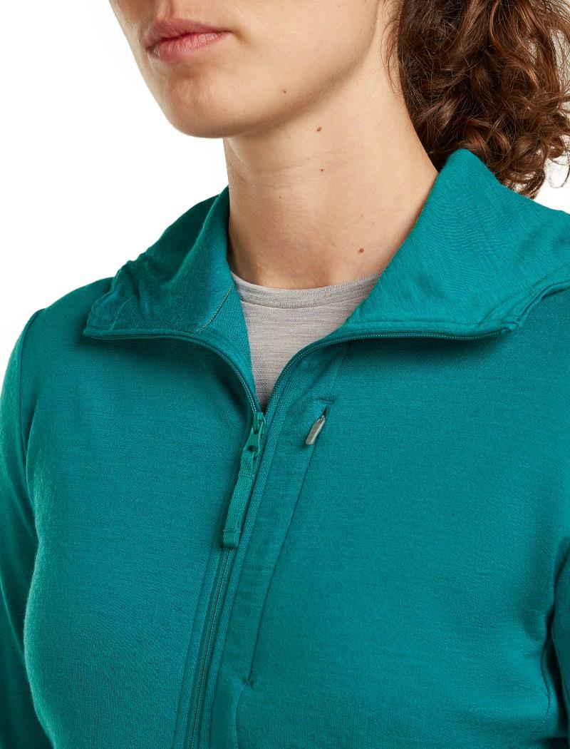 Merino 260 Quantum LS Zip Hoodie - Womens - tidal teal 1