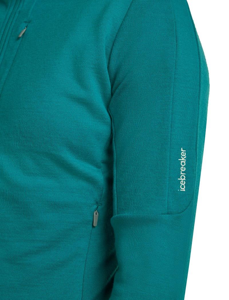 Merino 260 Quantum LS Zip Hoodie - Womens - tidal teal 1