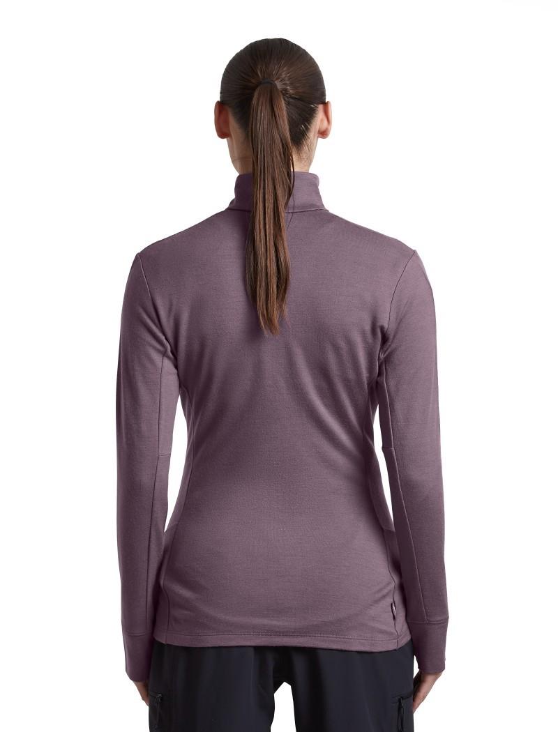 Merino 260 Quantum LS Zip - Womens - grey plum 1