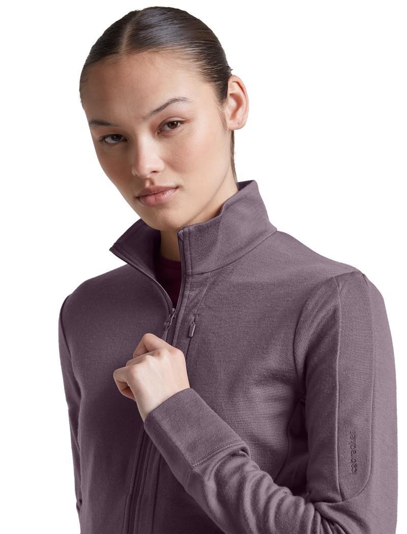 Merino 260 Quantum LS Zip - Womens - grey plum 1