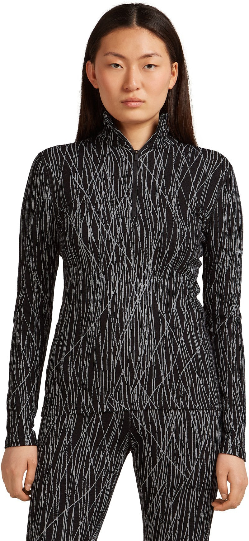Merino 260 Tech Vertex LS Half Zip - GRX1 - Womens - black / snow / jacquard 1