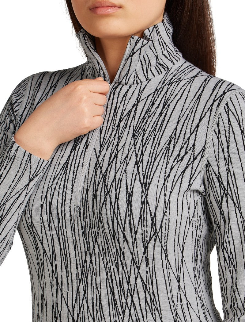 Merino 260 Tech Vertex LS Half Zip - GRX1 - Womens - snow / black / jacquard 1