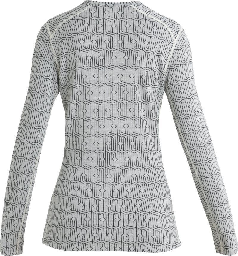 Merino 260 Vertex LS Crewe - Herenga - Womens - Snow / Black - Jacquard 2