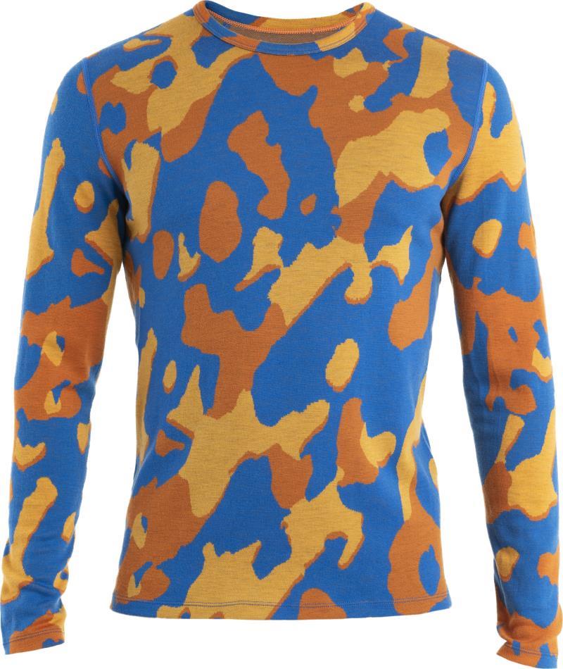 Merino 260 Vertex LS Crewe - Natural Camo - Mens - Lazurite / Solar / Earth - Jacquard 1