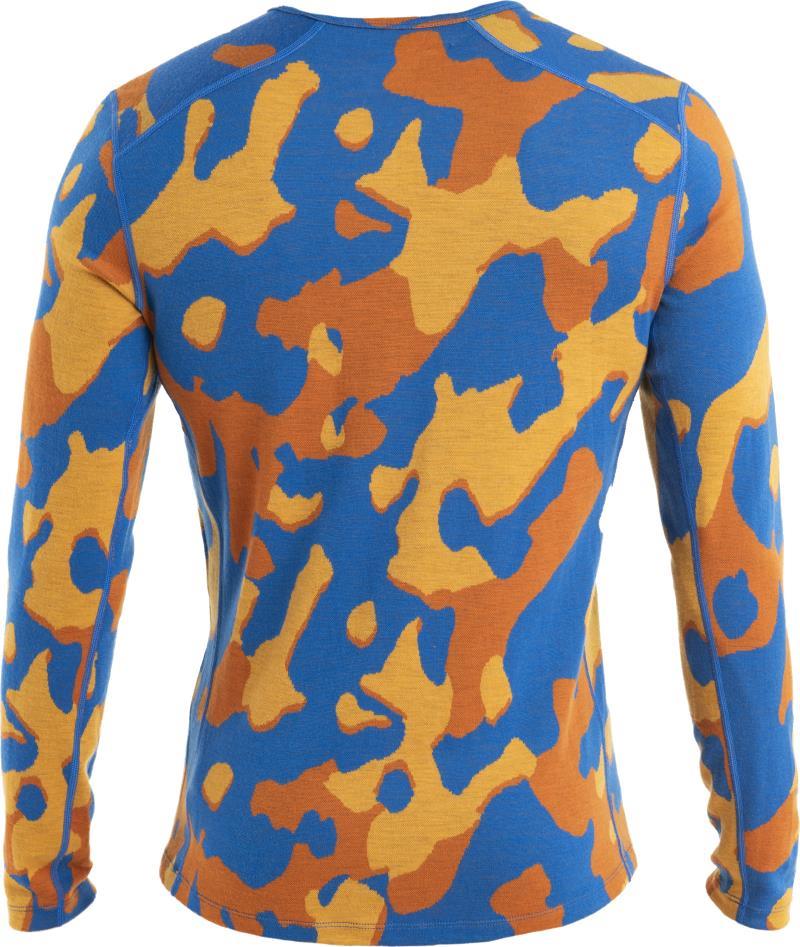 Merino 260 Vertex LS Crewe - Natural Camo - Mens - Lazurite / Solar / Earth - Jacquard 2
