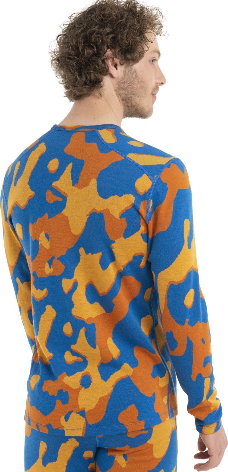 Merino 260 Vertex LS Crewe - Natural Camo - Mens - Lazurite / Solar / Earth - Jacquard 4