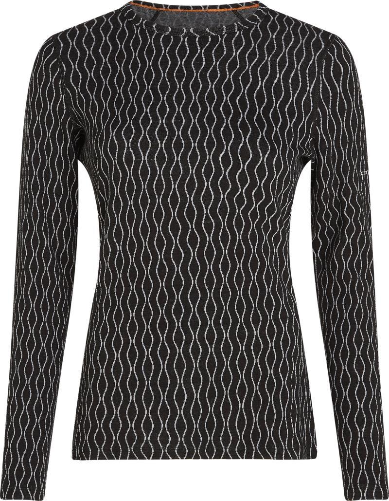 Merino 260 Vertex LS Crewe - On-Piste - Womens - black / snow / jacquard 1