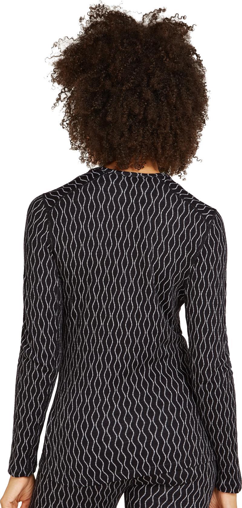 Merino 260 Vertex LS Crewe - On-Piste - Womens - black / snow / jacquard 1