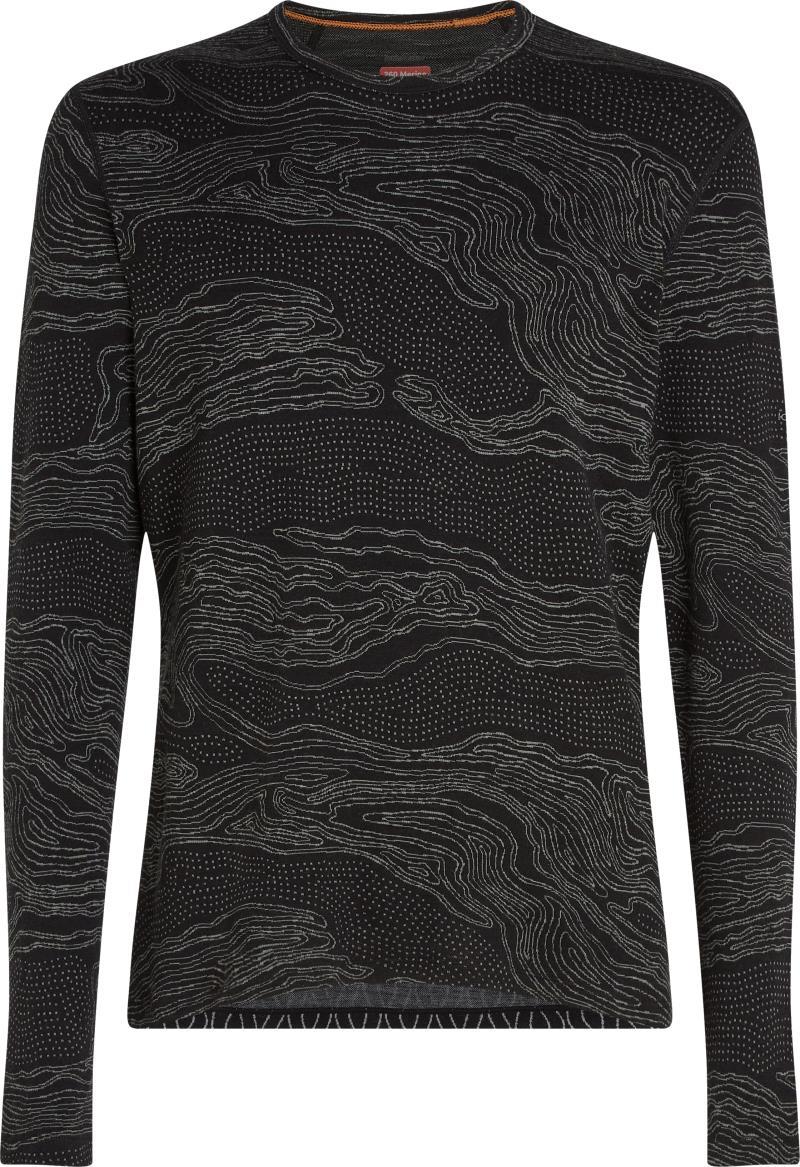 Merino 260 Vertex LS Crewe - Snow Guide - Mens - Black / Galaxy / Jacquard 1