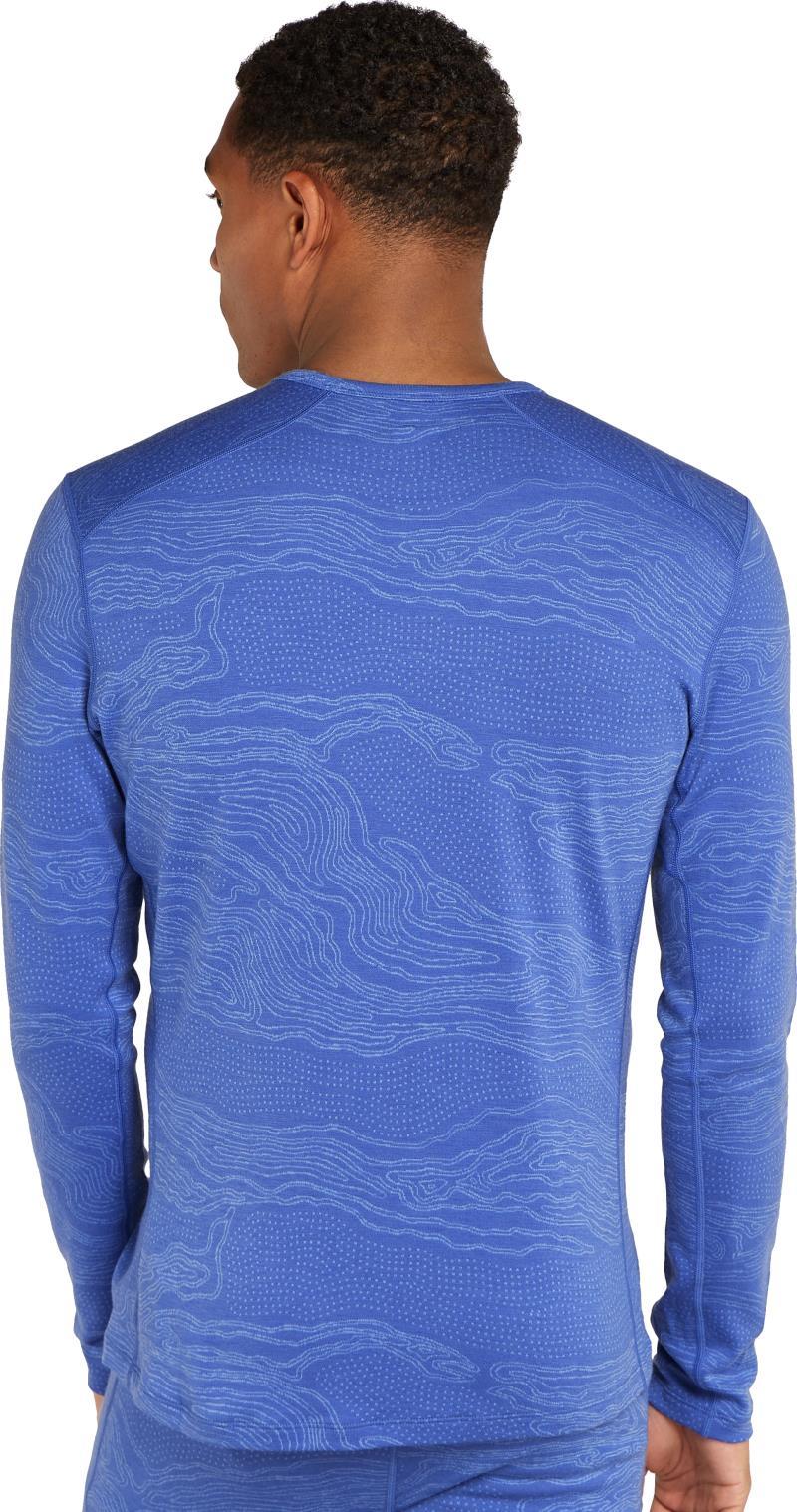 Merino 260 Vertex LS Crewe - Snow Guide - Mens - Brilliant / Baja / Jacquard 3