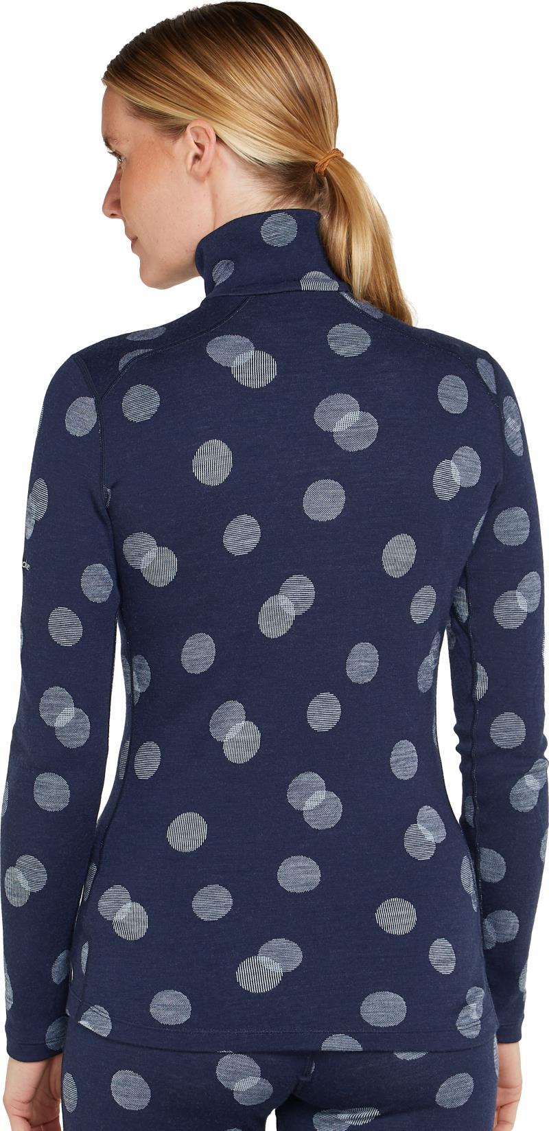 Merino 260 Vertex LS Half Zip - Falling Flakes - Womens - midnight navy / snow / jacquard 1