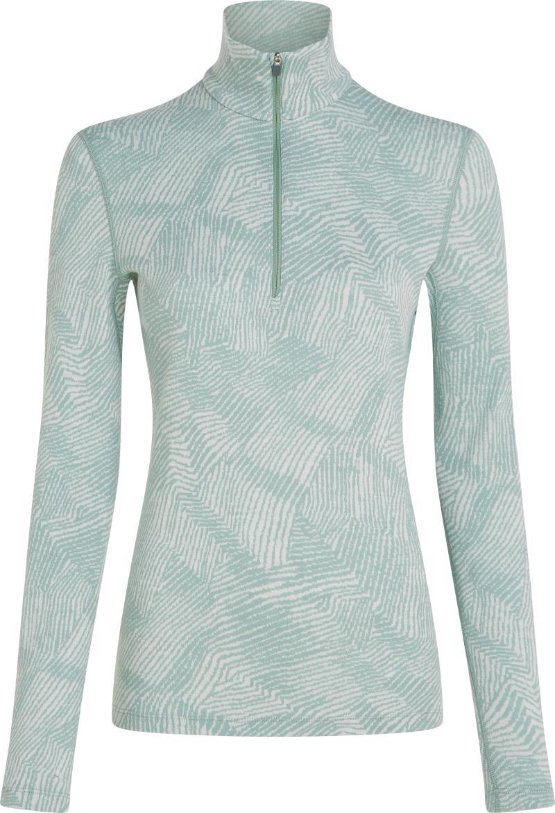 Merino 260 Vertex LS Half Zip - Frozen Forms - Womens - moss / snow / jacquard 1