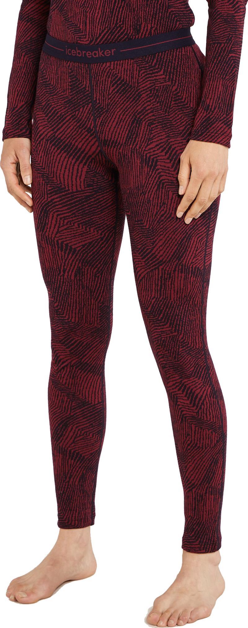 Merino 260 Vertex Leggings - Frozen Forms - Womens - black / port / jacquard 1
