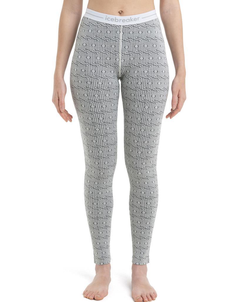 Merino 260 Vertex Leggings - Herenga - Womens - Snow / Black - Jacquard 3