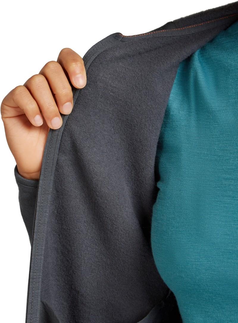 Merino 360 Realfleece Elemental LS Zip Hoodie - Womens - obsidian 1