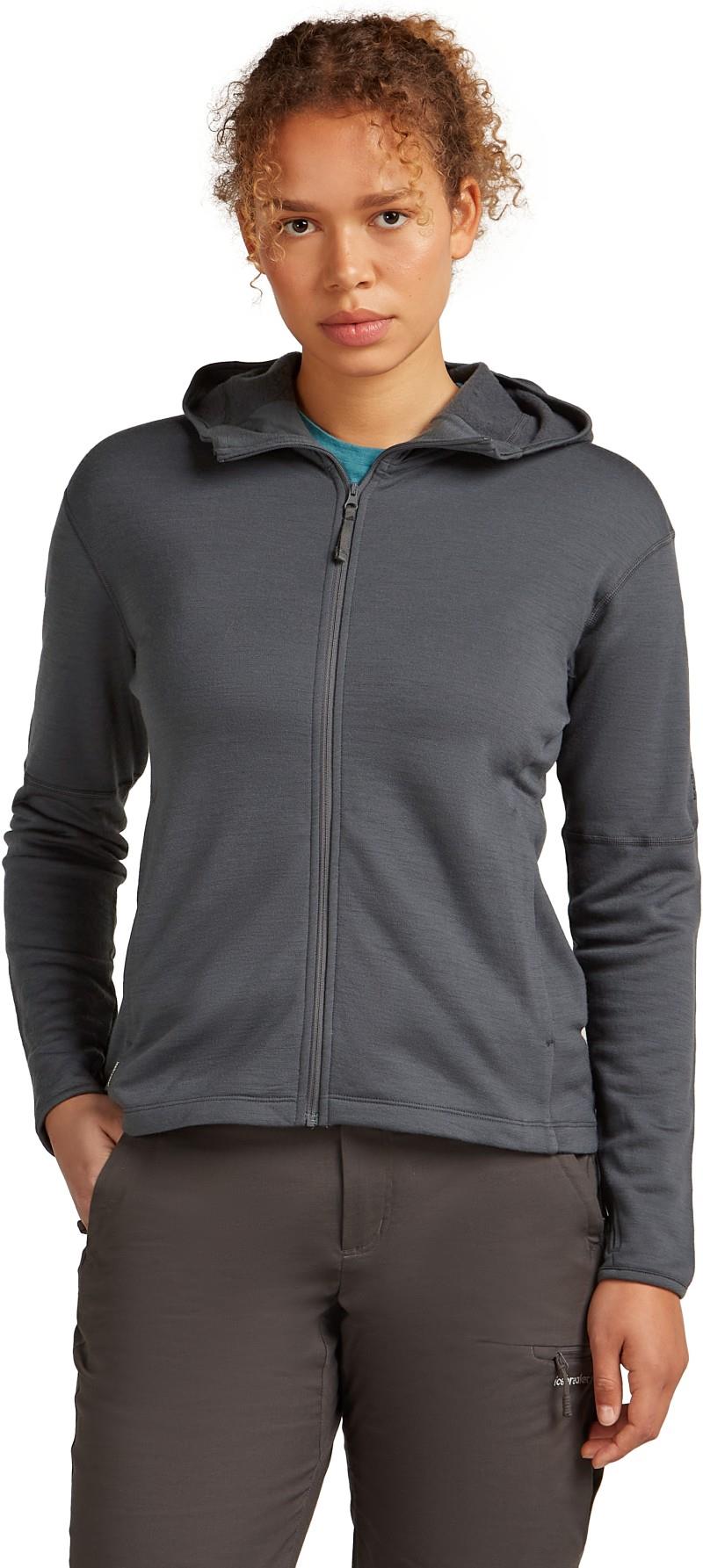 Merino 360 Realfleece Elemental LS Zip Hoodie - Womens - obsidian 1